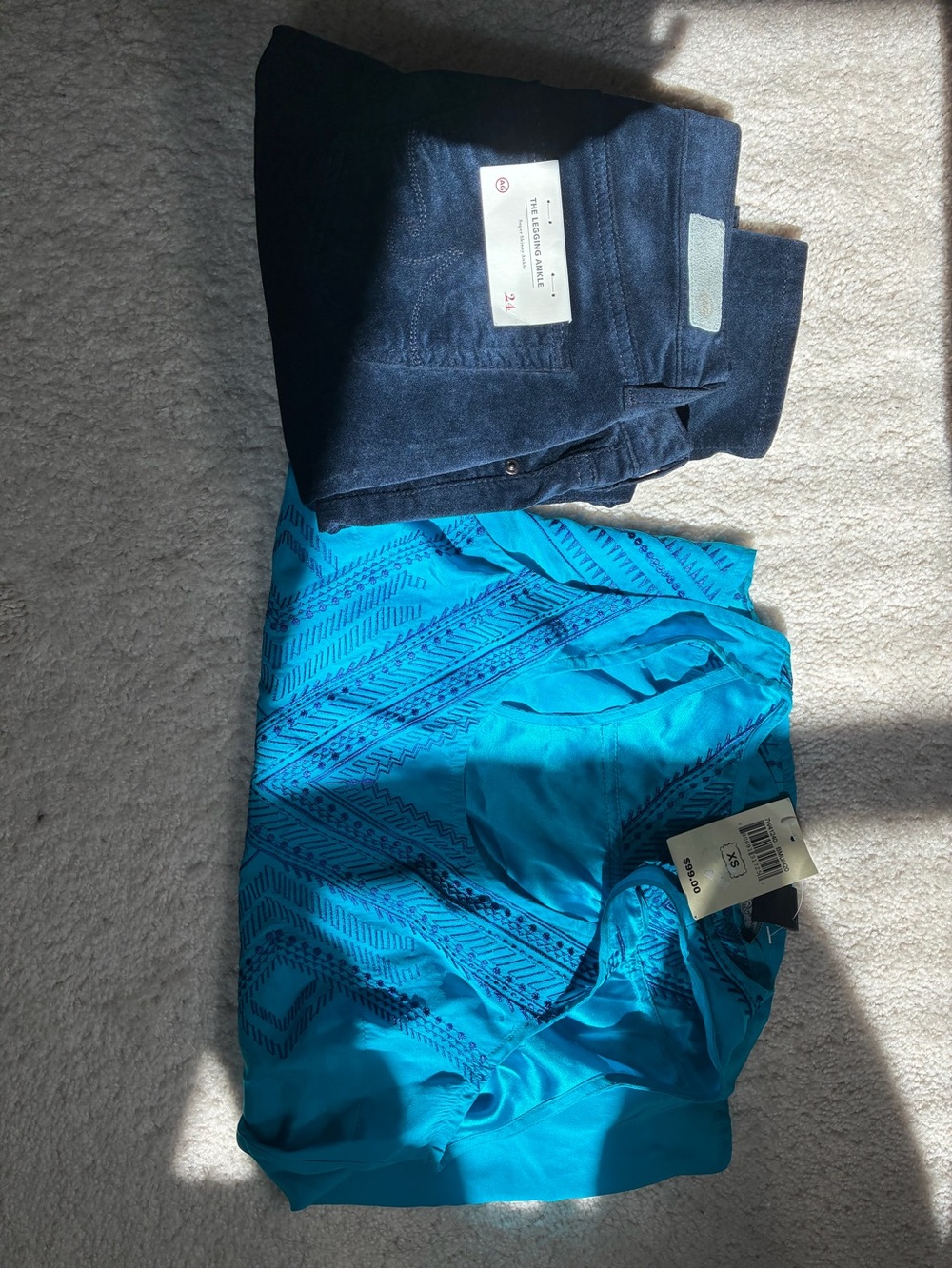 Bundle - Ag Skinny Jeans + Lucky Brand top